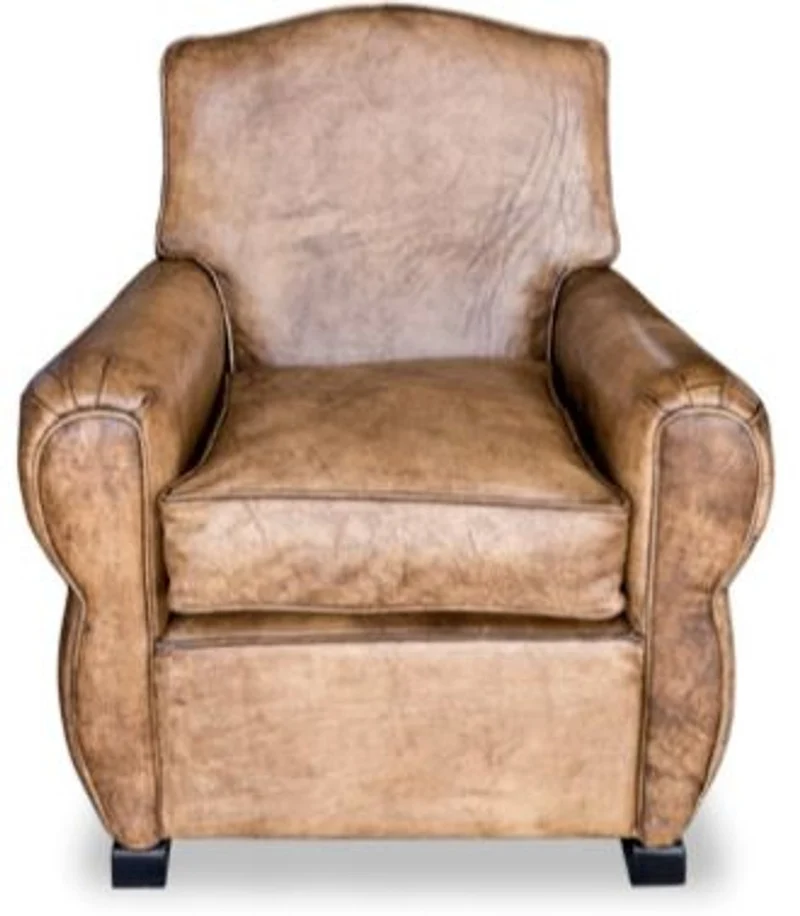 Casa Padrino Echtleder Sessel Buffalo Leder / Antik-Braun - Clubsessel - Lounge Sessel - Vintage