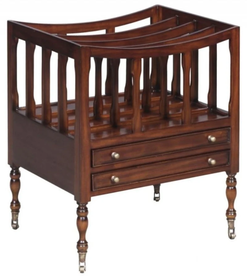 Casa Padrino Luxus Mahagoni Zeitungsständer / Zeitschriftenständer Braun 48 x 38 x H. 55 cm - Luxus Kollektion
