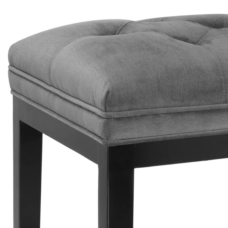 Casa Padrino Luxus Barstuhl Dunkelgrau / Schwarz 51 x 63 x H. 110 cm - Hotel Restaurant Club Möbel