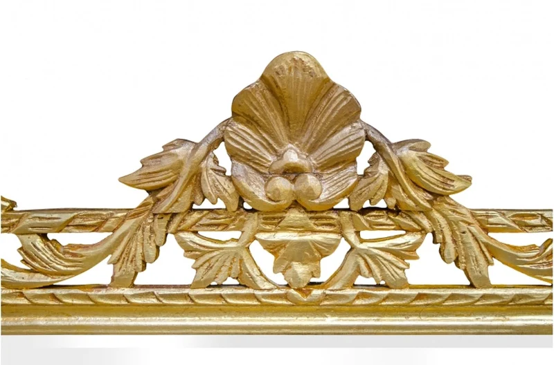 Casa Padrino Barock Spiegel Gold Handgefertigt 193 x 110 cm - Holzspiegel - Barock Möbel