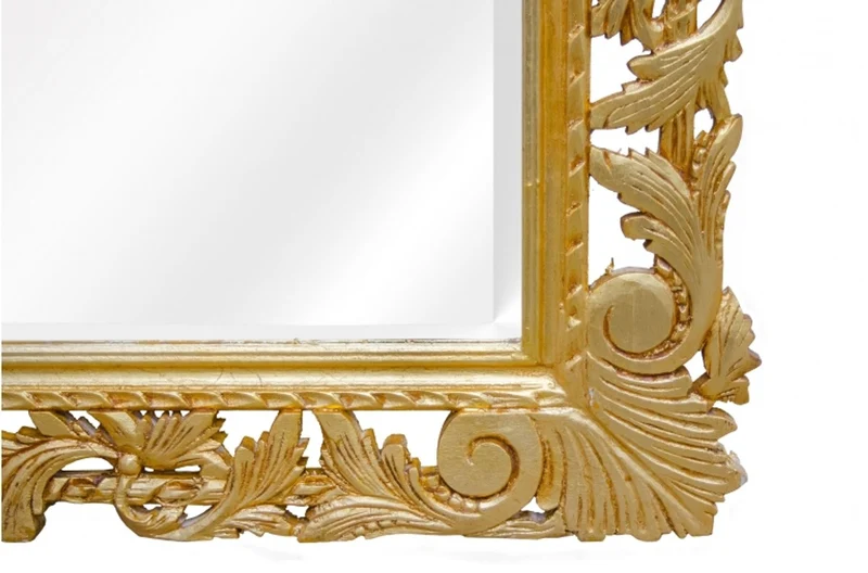 Casa Padrino Barock Spiegel Gold Handgefertigt 193 x 110 cm - Holzspiegel - Barock Möbel