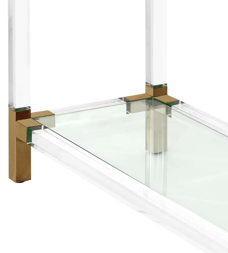 Casa Padrino Luxus Konsole im modernen Design Messingfarben 150 x 40 x H. 75 cm