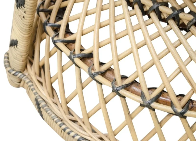 Casa Padrino Luxus Rattan Sessel Naturfarben 114 x 80 x H. 150 cm - Vintage Möbel