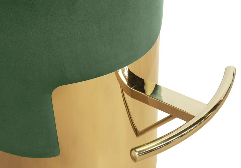 Casa Padrino Luxus Barhocker Grün / Gold Ø 46 x H. 76 cm - Barmöbel