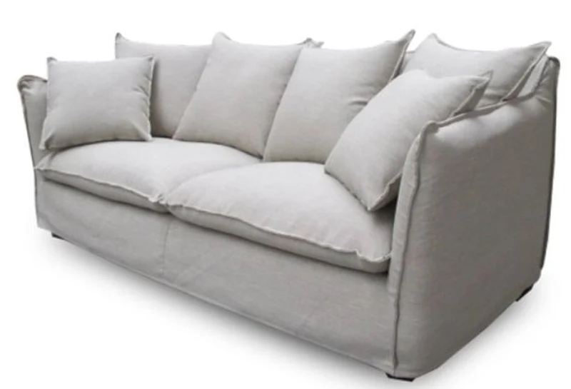 Casa Padrino Luxus Wohnzimmer Sofa Grau 215 x 100 x H. 102 cm - Luxus Qualität