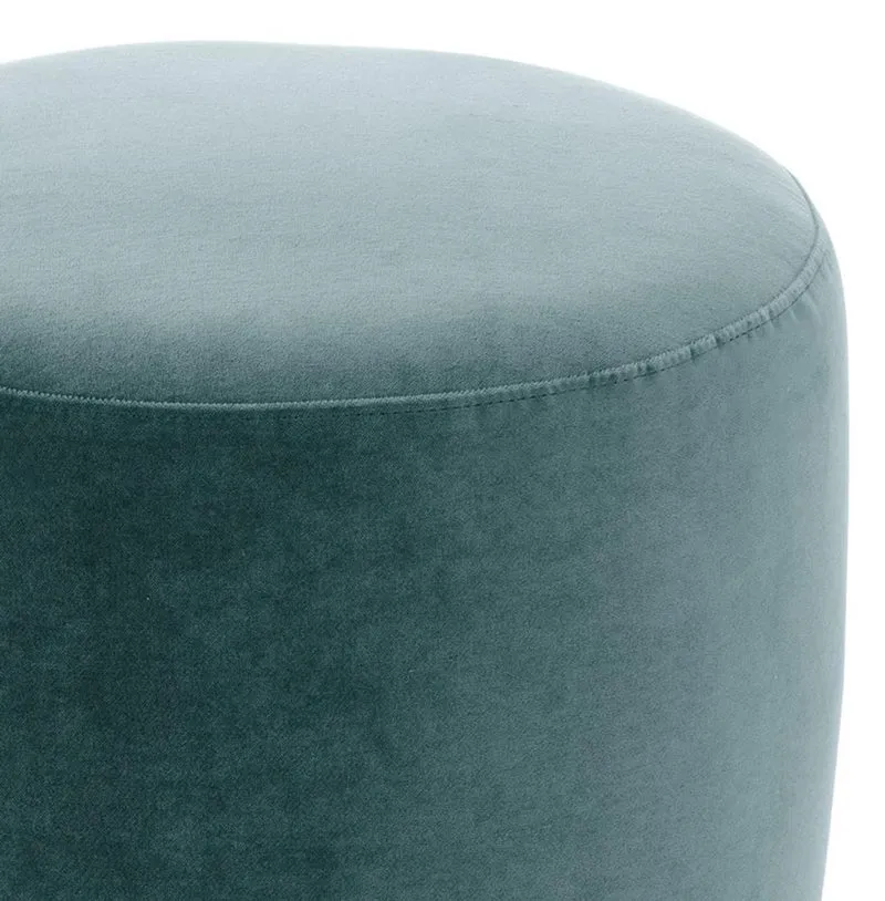 Casa Padrino Luxus Hocker Dunkeltürkis / Gold Ø 40 x H. 45 cm - Hotel Möbel