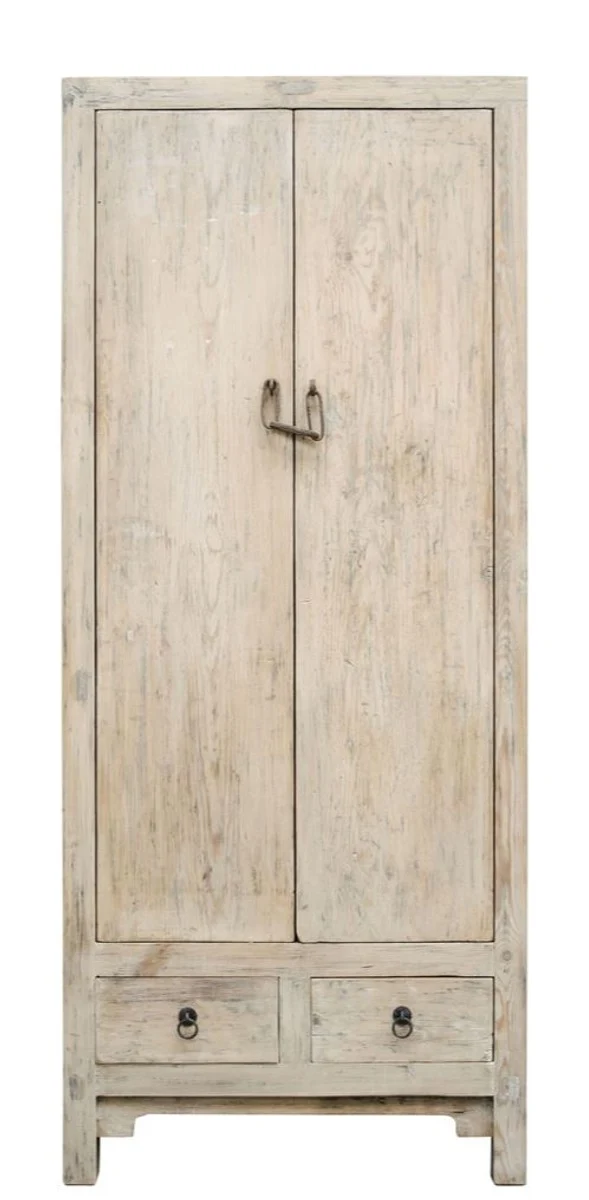 Casa Padrino Landhausstil Schrank aus Kiefernholz Naturfarben 75 x 40 x H. 180 cm