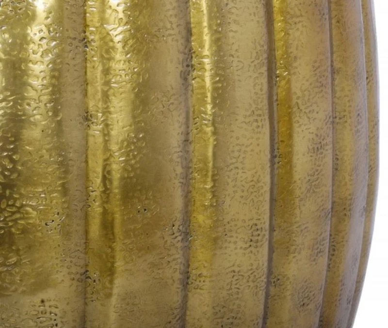 Casa Padrino Aluminium Couchtisch Gold Ø 65 x H. 31 cm - Runder Wohnzimmertisch im orientalischen Stil - Wohnzimmer Möbel