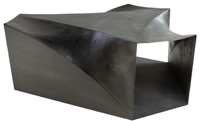 Casa Padrino Designer Stahl Couchtisch Dunkelgrau 107 x 120 x H. 41 cm - Wohnzimmertisch - Designer Wohnzimmer Möbel