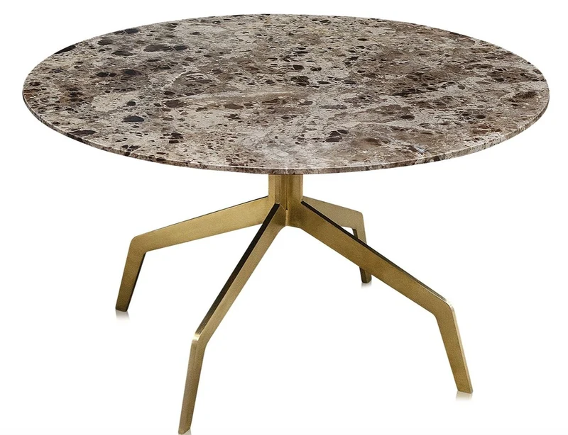 Casa Padrino Luxus Couchtisch Gold Ø 70 x H. 40 cm - Luxus Wohnzimmermöbel