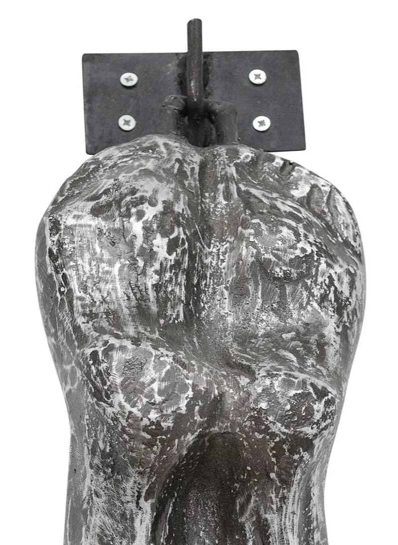 Casa Padrino Luxus Kunstspringer Skulptur Silber / Schwarz 147 x 157 x H. 80 cm - Große Turmspringer Figur