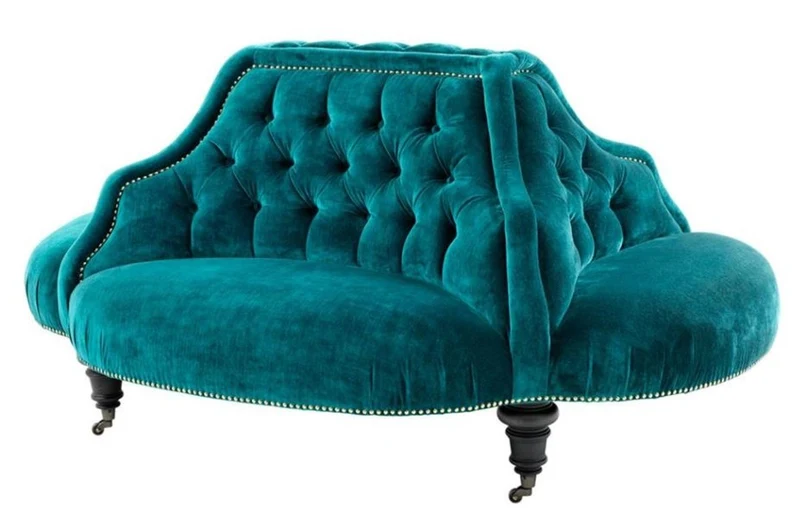 Casa Padrino Designer Sofa Grün 4 Seitig - Luxus Hotel Club Sofa