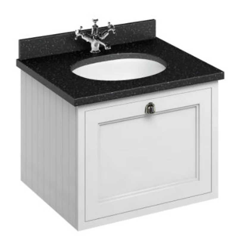 Casa Padrino Luxus Hänge-Waschschrank / Waschtisch mit Granitplatte und Schublade - Jugendstil Design