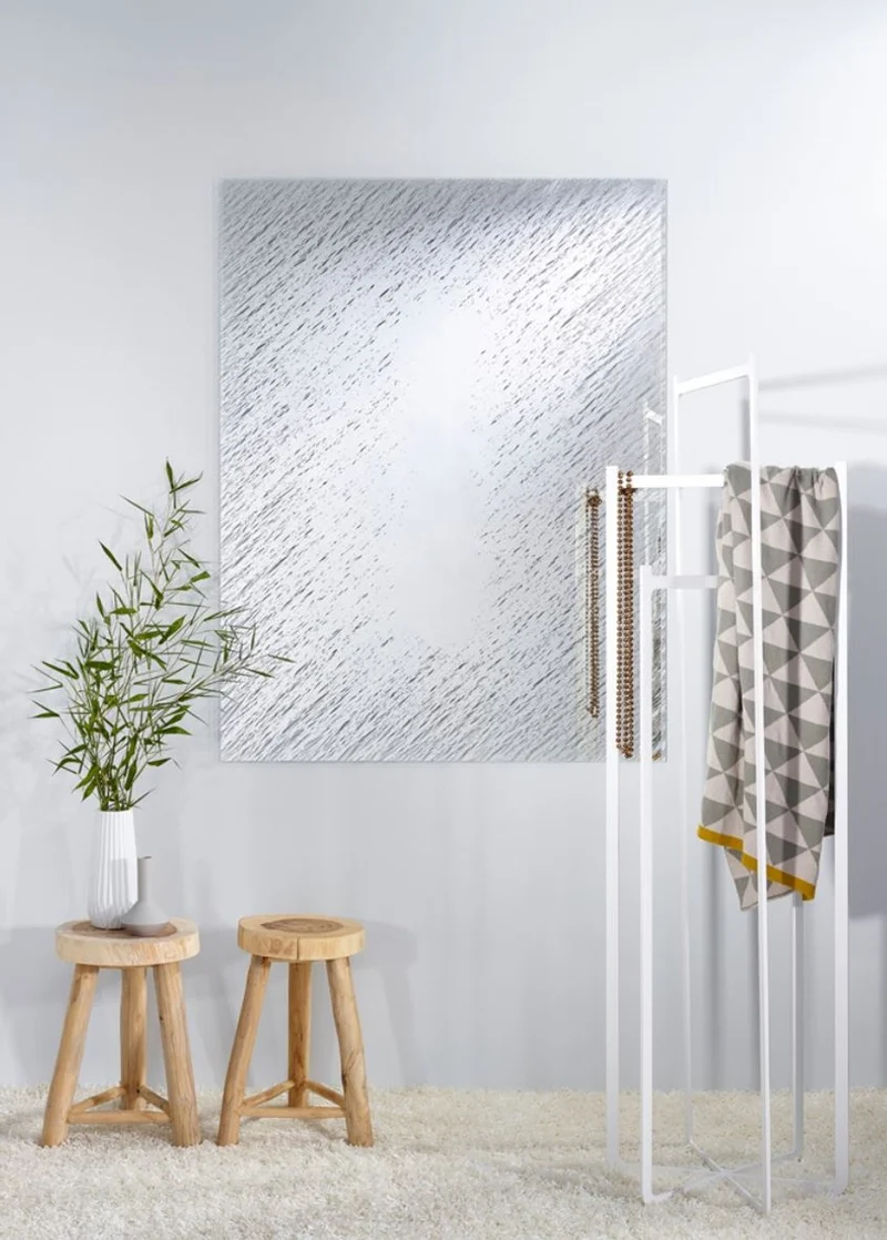 Casa Padrino Luxus Wandspiegel Silber 100 x H. 132 cm - Designer Hotel Accesoires