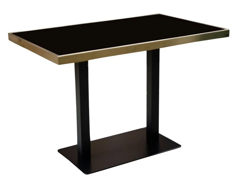 Casa Padrino Luxus Esstisch Schwarz / Gold 110 x 70 x H. 76 cm - Esszimmermöbel