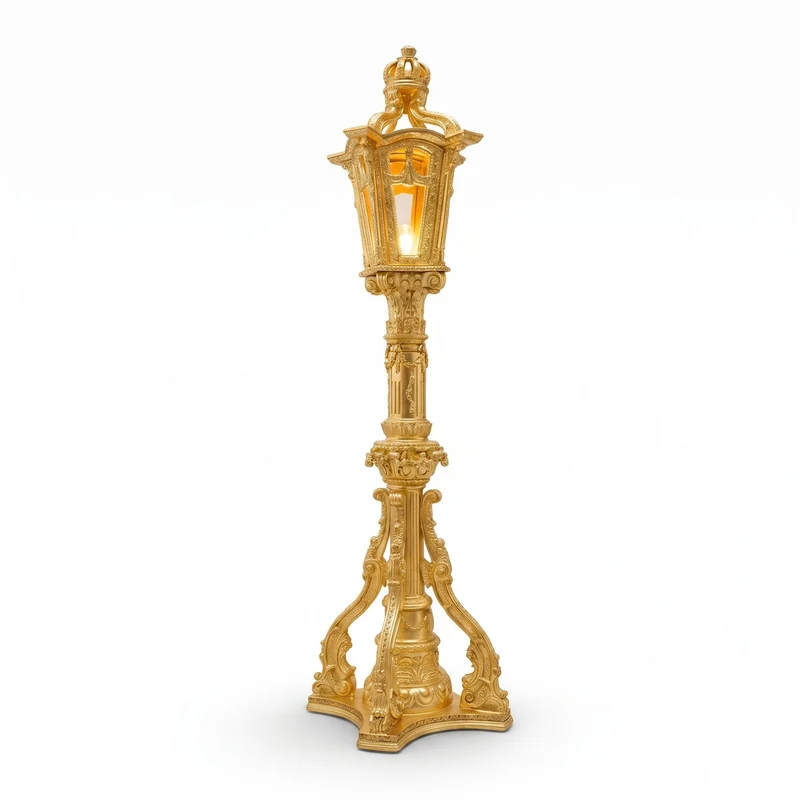 Casa Pompöös by Casa Padrino Barock Laterne Stehleuchte Gold 63 x 63 x 263 cm