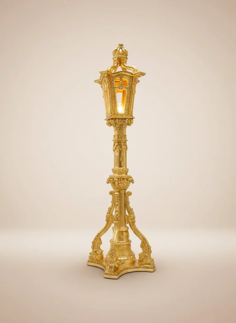 Casa Pompöös by Casa Padrino Barock Laterne Stehleuchte Gold 63 x 63 x 263 cm