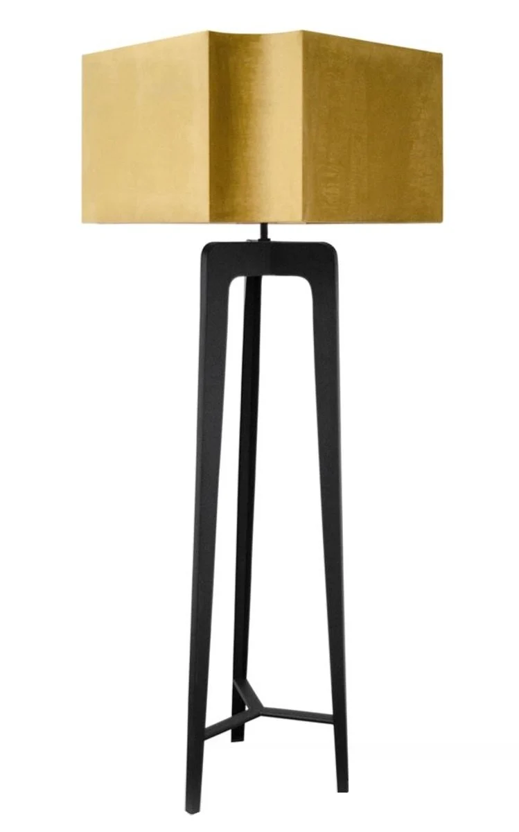 Casa Padrino Luxus Stehleuchte Mattschwarz 75 x H. 188 cm - Hotel Restaurant Möbel
