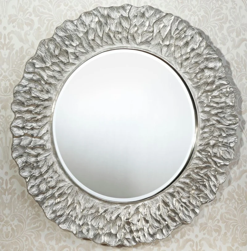 Casa Padrino Hotel / Restaurant Spiegel Silber Ø 110 cm - Luxus Qualität