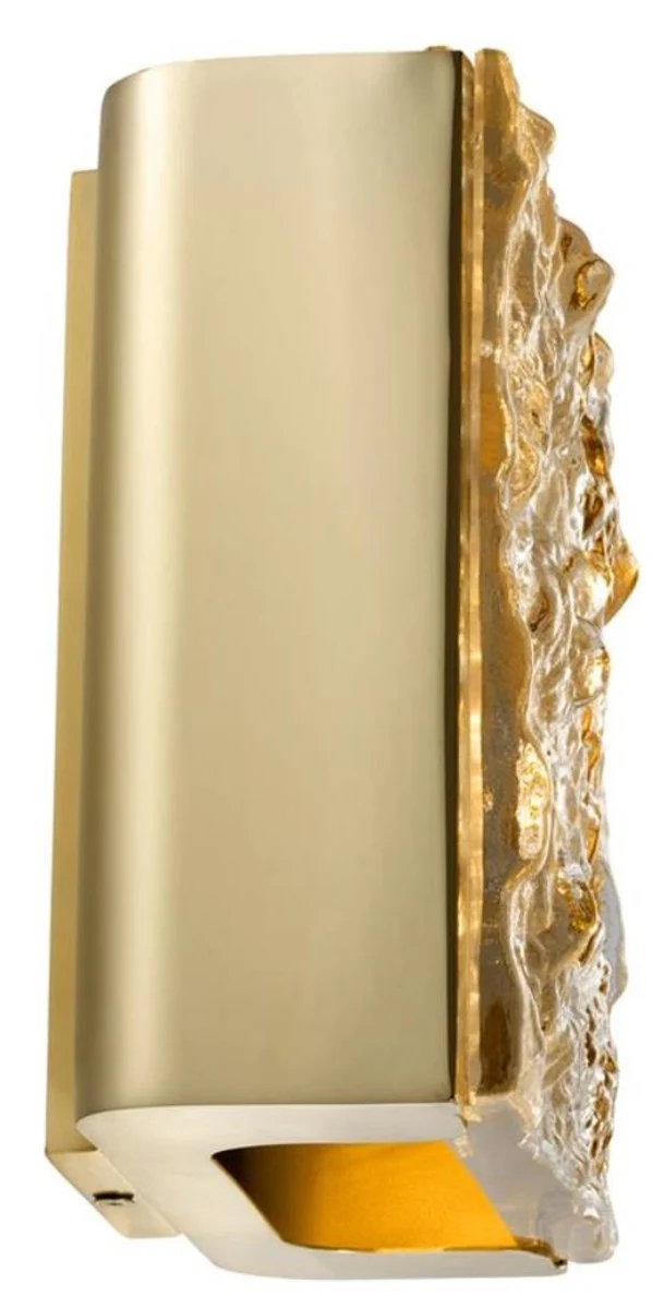 Casa Padrino Hotel Restaurant Wandleuchte Gold 24 x 12,5 x H. 23 cm - Luxus Möbel