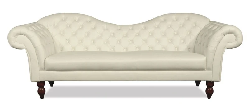 Casa Padrino Chesterfield 3er Sofa Venedig - Echt Leder Creme