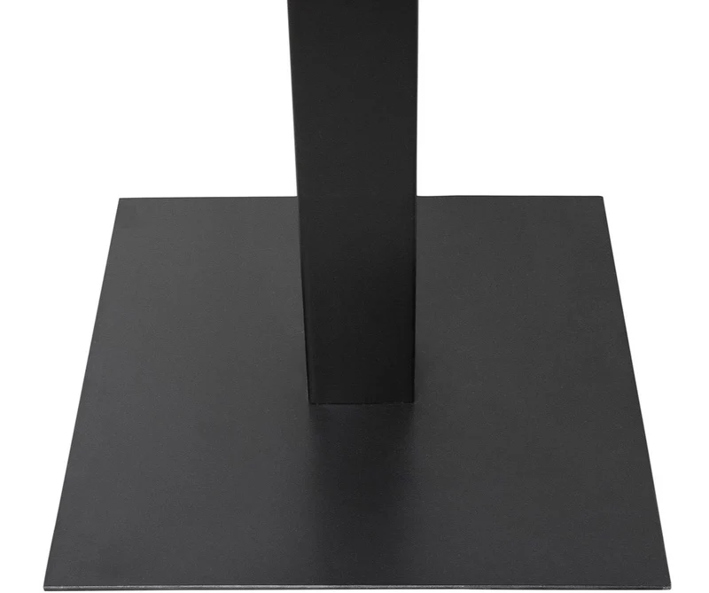 Casa Padrino Luxus Bartisch aus Eichenholz und Stahl, Naturfarben / Schwarz, 70 x 70 x H. 101 cm