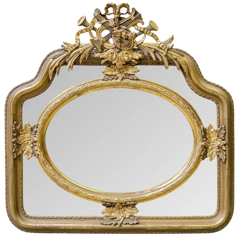 Casa Padrino Barock Wandspiegel Gold 107 x H. 107 cm - Edel & Prunkvoll