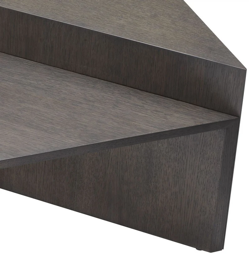 Casa Padrino Luxus Couchtisch Set Mokkafarben - 2 Eichenfurnier Wohnzimmertische - Wohnzimmer Möbel - Luxus Qualität