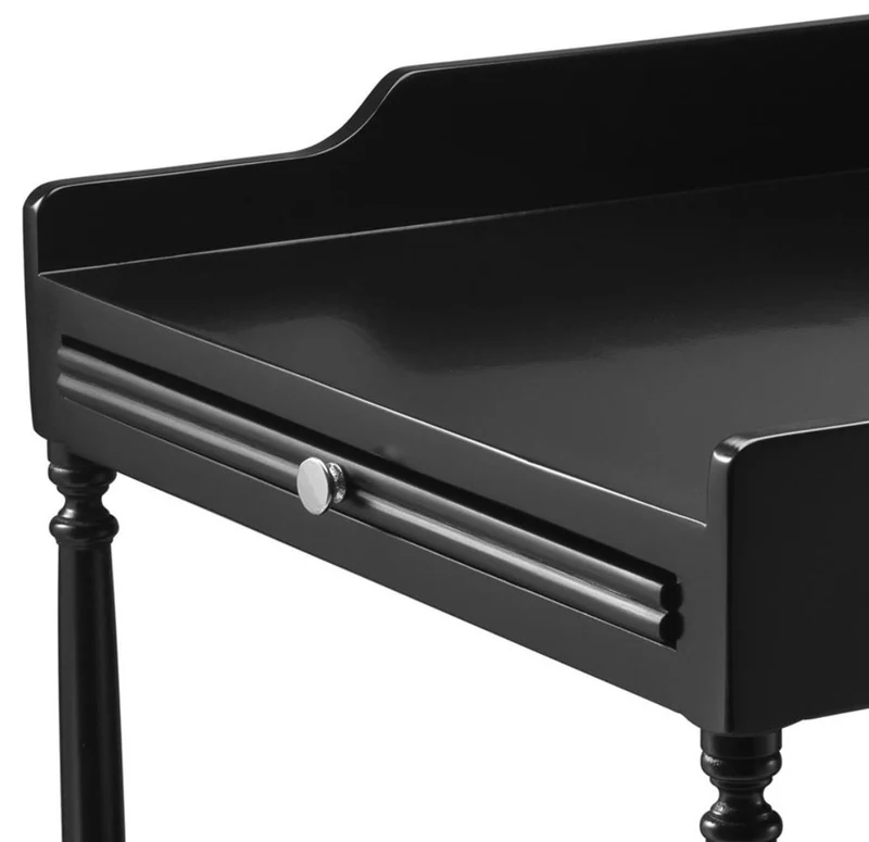 Casa Padrino Luxus Wohnzimmer Beistelltisch Schwarz / Silber 48 x 42 x H. 73 cm - Wohnzimmermöbel