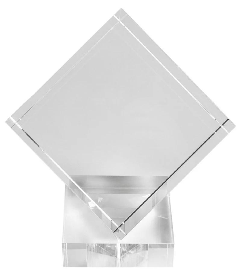 Casa Padrino Luxus Deko Acryl Würfel mit Halterung 30 x 30 x H. 30 cm - Schreibtisch Deko - Büro Deko - Wohnzimmer Deko - Luxus Qualität