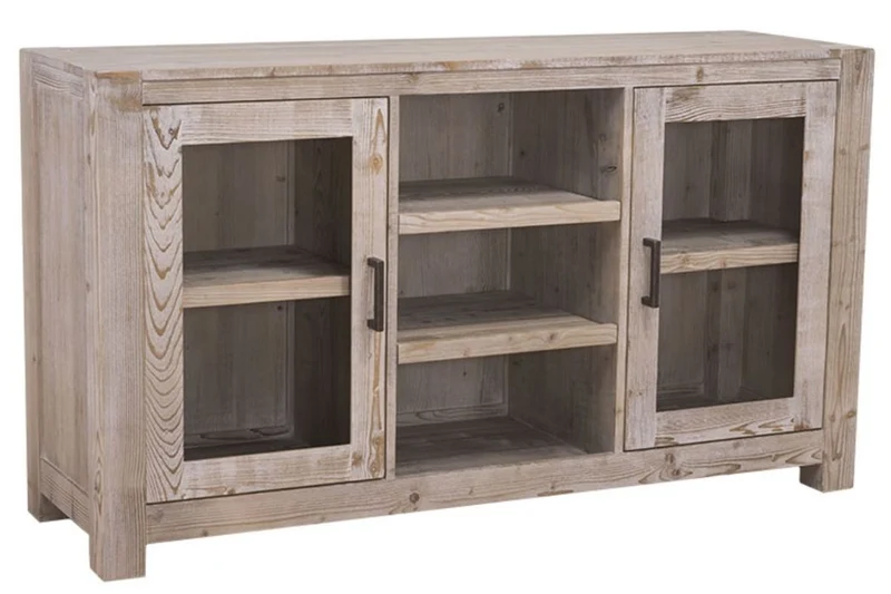 Casa Padrino Landhausstil Sideboard aus Massivholz Naturfarben 160 x 47 x H. 90 cm