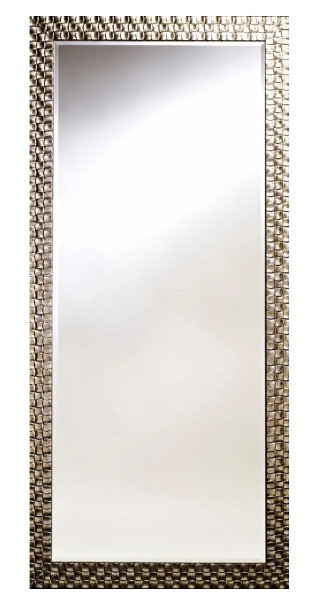 Casa Padrino Wohnzimmer Wandspiegel Silber 78 x H. 168 cm - Luxus Spiegel