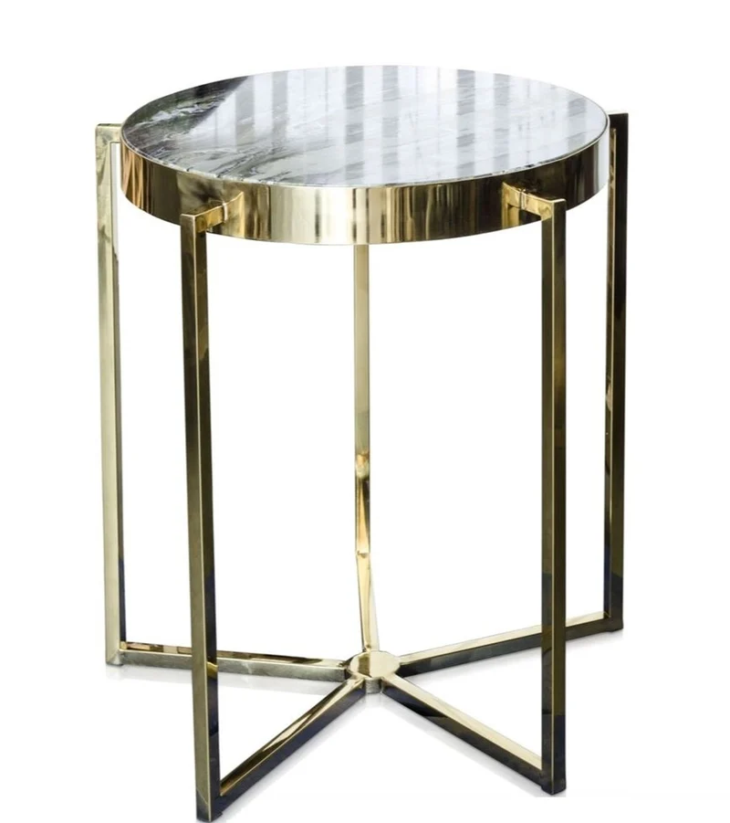 Casa Padrino Luxus Hotel Beistelltisch Gold 65 x H. 67 cm - Hotel Möbel