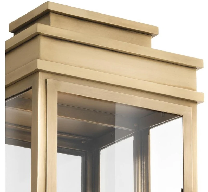 Casa Padrino Wandleuchte Antik Messing 23 x 13 x H. 58 cm - Luxus Wohnzimmermöbel