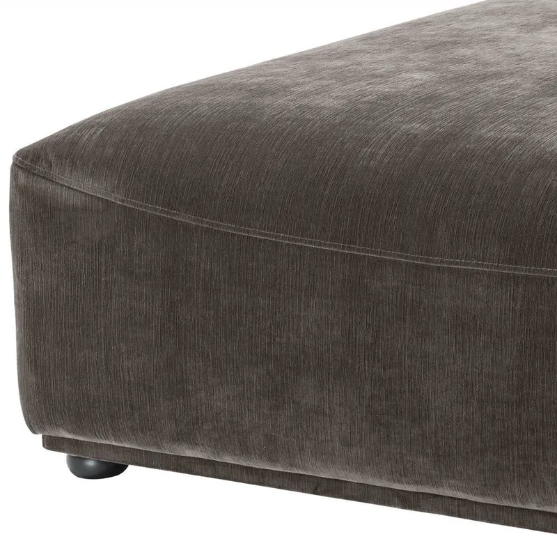 Casa Padrino Luxus Hocker Grau / Schwarz 109 x 109 x H. 42 cm - 4 eckiger Sitzhocker - Luxus Möbel