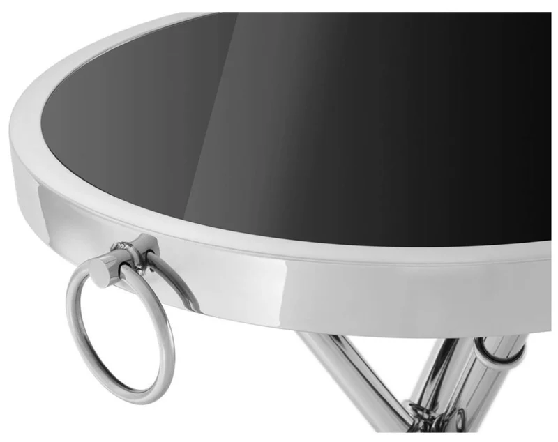 Casa Padrino Luxus Designer Beistelltisch Silber 52 x H. 60 cm - Wohnzimmer Möbel