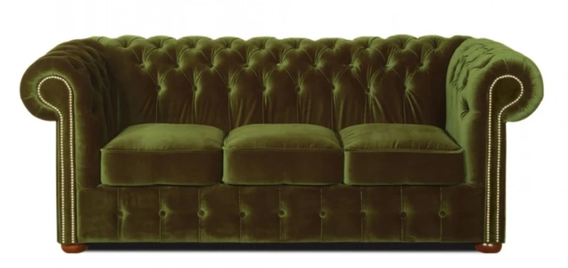 Casa Padrino Chesterfield 3er Sofa Dunkelgrün 200 x 90 x H. 78 cm - Luxus Qualität