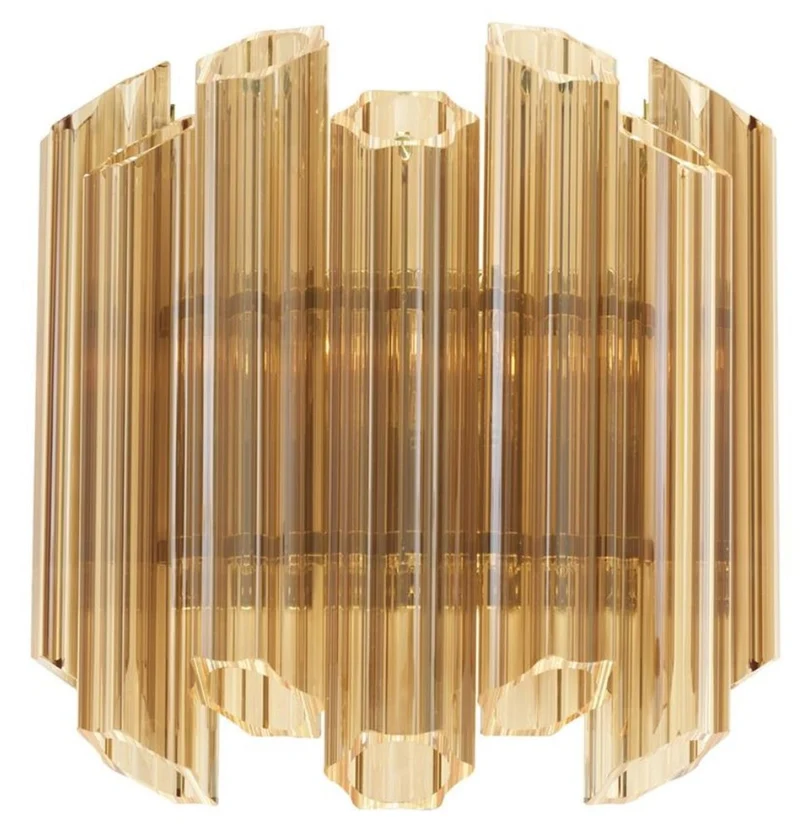 Casa Padrino Luxus Wohnzimmer Wandleuchte Gold 33 x 17 x H. 32,5 cm - Luxus Kollektion