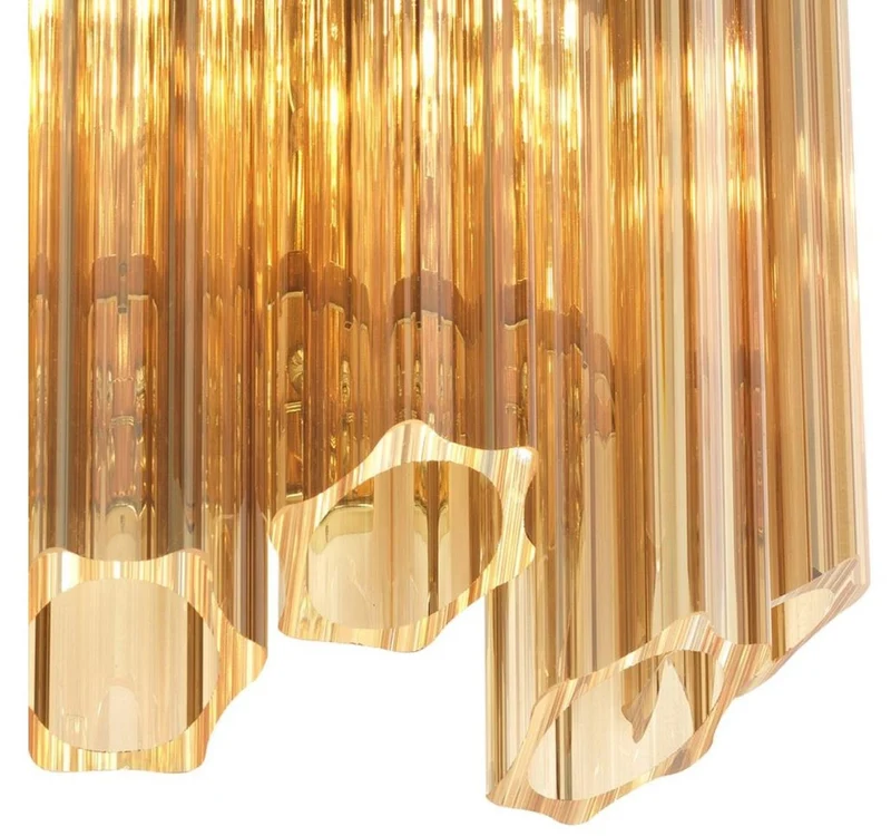 Casa Padrino Luxus Wohnzimmer Wandleuchte Gold 33 x 17 x H. 32,5 cm - Luxus Kollektion