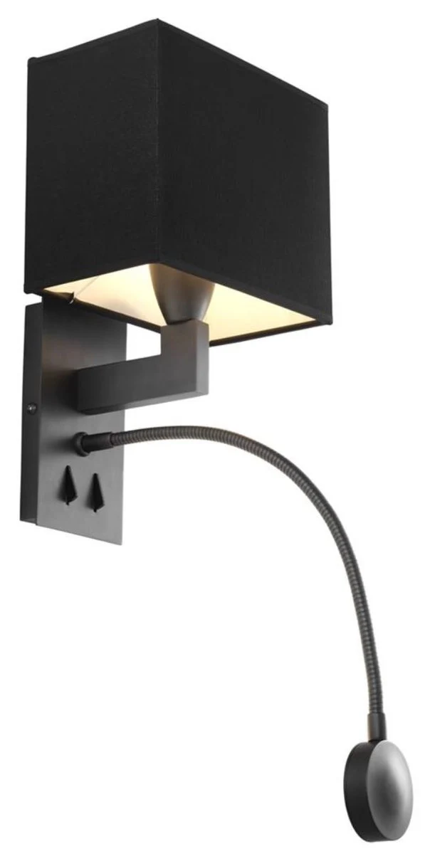 Casa Padrino Luxus Wandleuchte Bronze / Schwarz 19,5 x 17 x H. 32 cm - Hotel Wandlampe