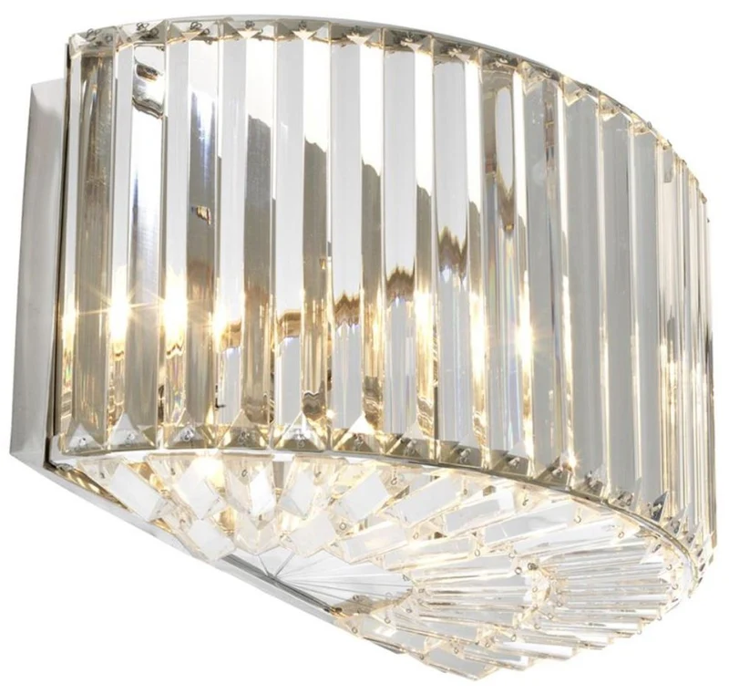 Casa Padrino Wandleuchte in silber mit klarem Glas 42 x 23 x H. 20 cm - Luxus Qualität