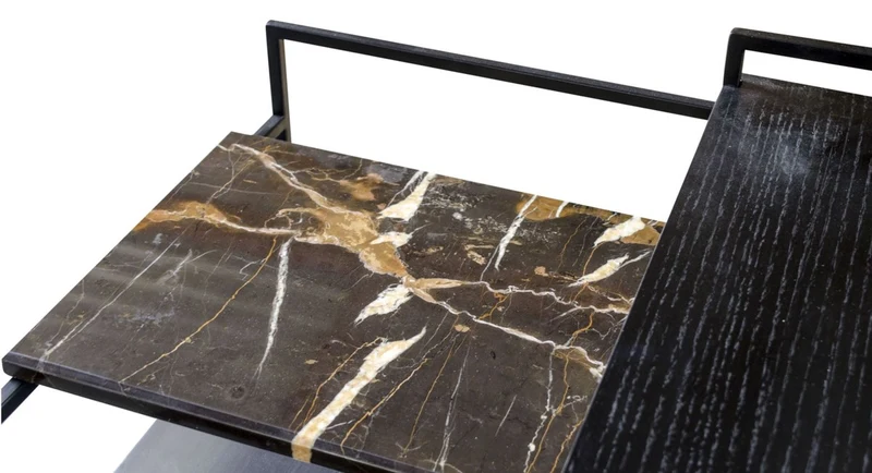 Casa Padrino Luxus Couchtisch Schwarz 60 x 60 x H. 36,5 cm - Designer Wohnzimmertisch