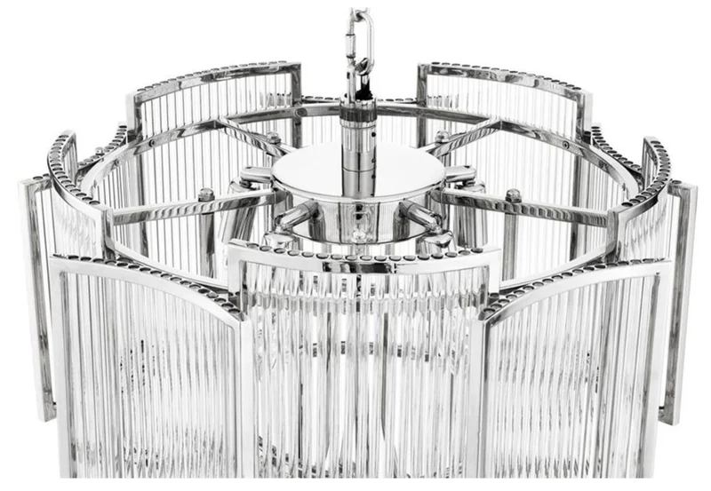 Casa Padrino Luxus Hotel Kronleuchter Silber Durchmesser 58 x H. 84 cm - Limited Edition
