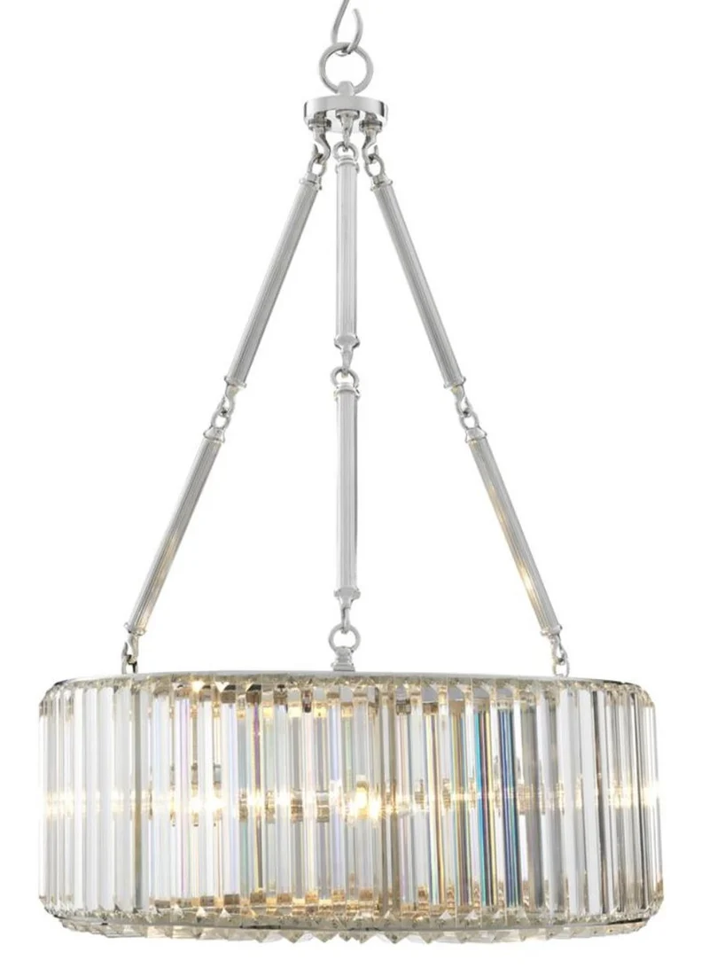 Casa Padrino Luxus Kronleuchter Silber 53 x H. 77,5 cm - Luxus Hotel Kollektion