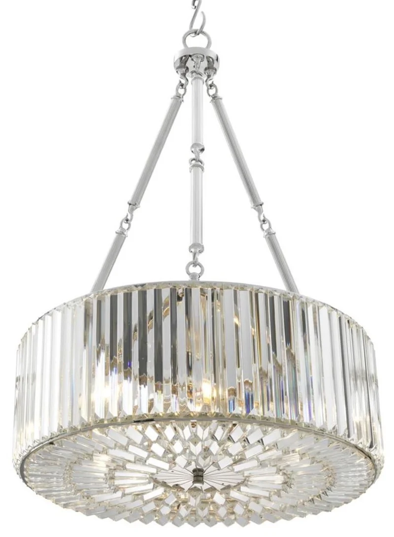 Casa Padrino Luxus Kronleuchter Silber 53 x H. 77,5 cm - Luxus Hotel Kollektion