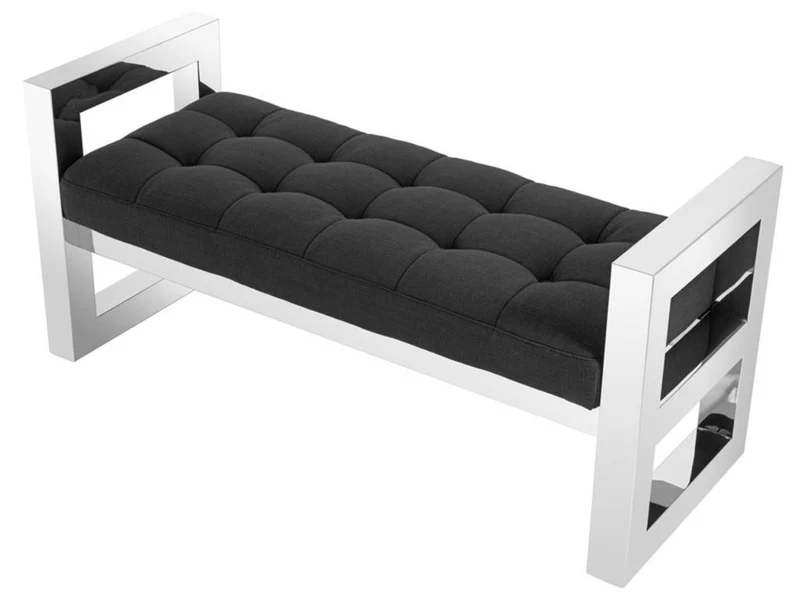 Casa Padrino Luxus Wohnzimmer Sitzbank 128 x 48 x H. 58,5 cm - Luxus Hotel Kollektion
