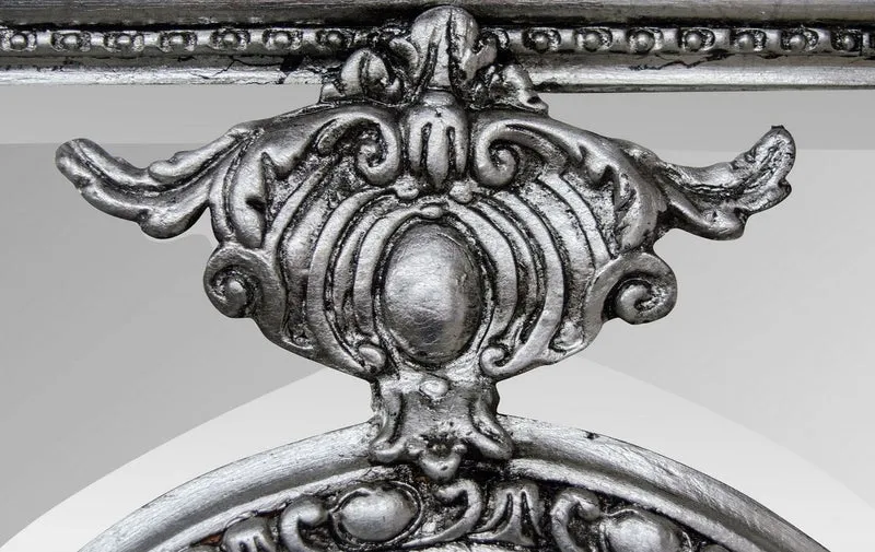 Casa Padrino Antik Stil Spiegel / Wandspiegel Silber 118 x H. 207 cm - Barock Wohnzimmer Möbel