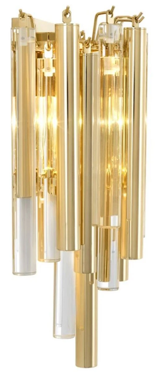 Casa Padrino Luxus Wandleuchte / Wandlampe Gold 23 x 14,5 x H. 42 cm - Hotel Restaurant Kollektion