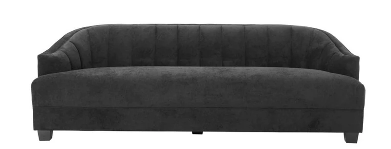 Casa Padrino Luxus Wohnzimmer Sofa in schwarz 230 x 90 x H. 75 cm - Luxus Möbel