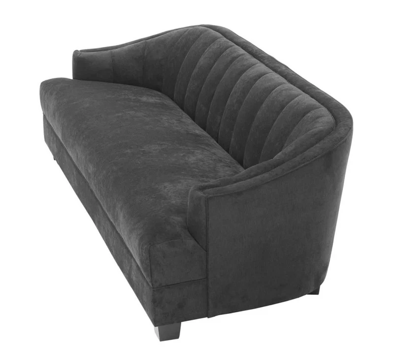 Casa Padrino Luxus Wohnzimmer Sofa in schwarz 230 x 90 x H. 75 cm - Luxus Möbel